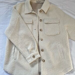 Cream Sherpa Jacket